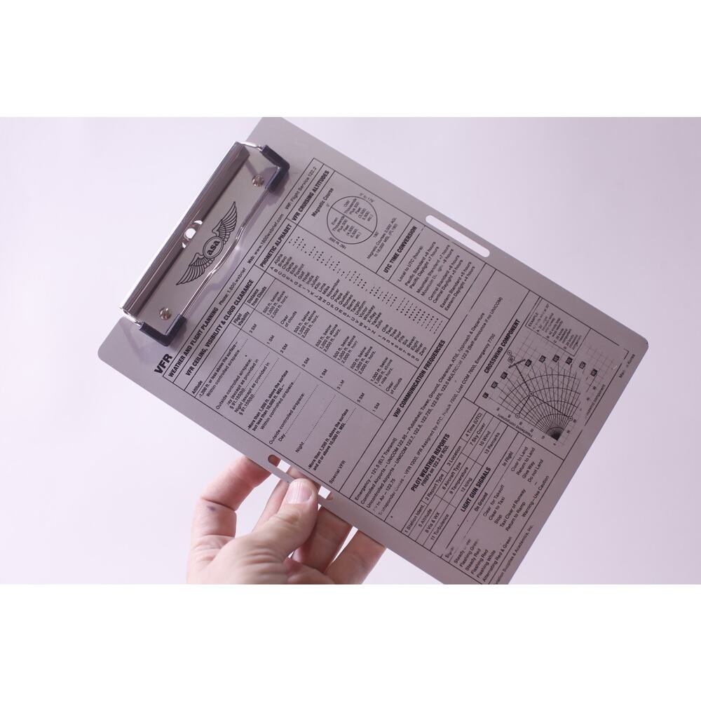 ASA, AirClassics, VFR, Kneeboard, Aluminum, Clipboard, Aviation, ~ 250605-WH 318